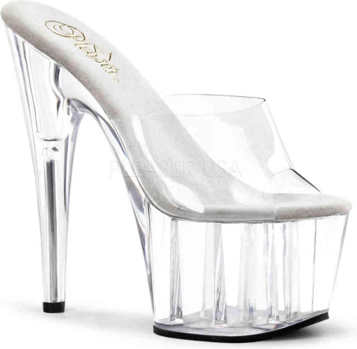 Pleaser - ADORE-701 Muiltjes - Paaldans schoenen - 38 Shoes - Transparant