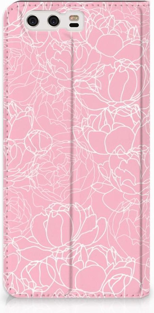 Huawei P10 Plus Smart Cover White Flowers
