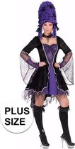 Halloween - Grote maten paarse heks/vampier verkleedjurk / kostuum voor dames 44-46 (2XL/3XL)