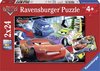 Ravensburger Disney Cars. Dolle race- Twee puzzels van 24 stukjes - kinderpuzzel