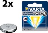 2 Stuks - Varta V371 44mAh 1.55V knoopcel batterij