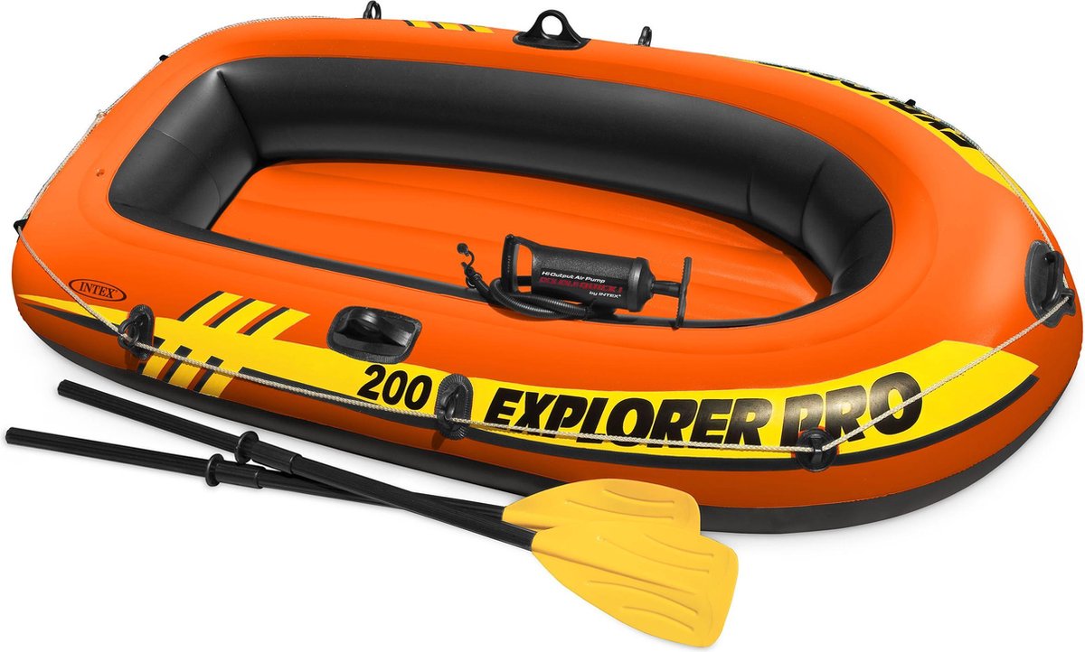 Intex Explorer Pro 200 Set - Opblaasboot - 196 x 102 x 33 cm - Inclusief peddels en pomp - Intex