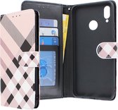 Huawei P Smart+ hoesje - CaseBoutique - Ruitjes - Kunstleer