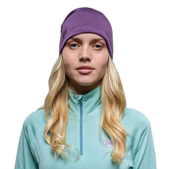 Buff ® Midweight Merino Wool Dames Muts Purple Melange
