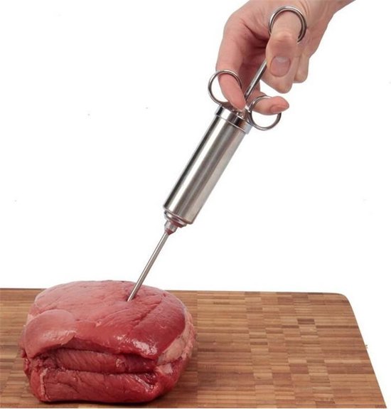 Seringue d'injection de viande - Injecteur de marinade - acier inoxydable |  bol.com