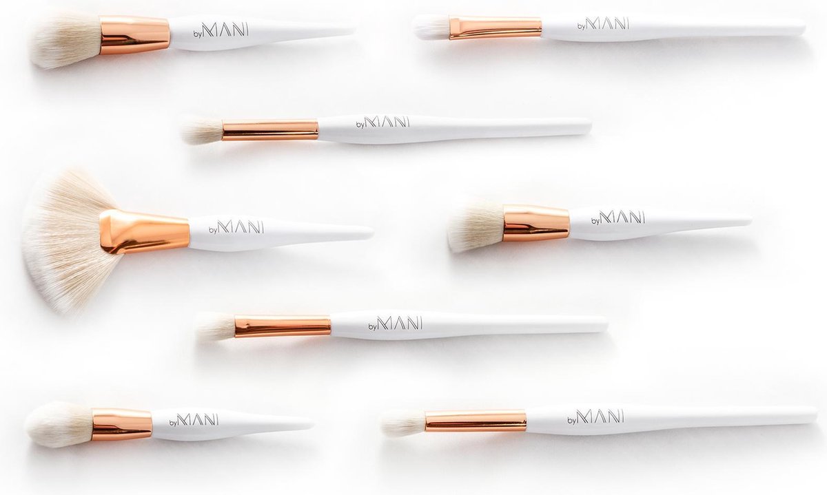 Make-up Brush Set 8-delig professioneel wit - make up kwasten set van 8 stuks voor het aanbrengen van Make Up