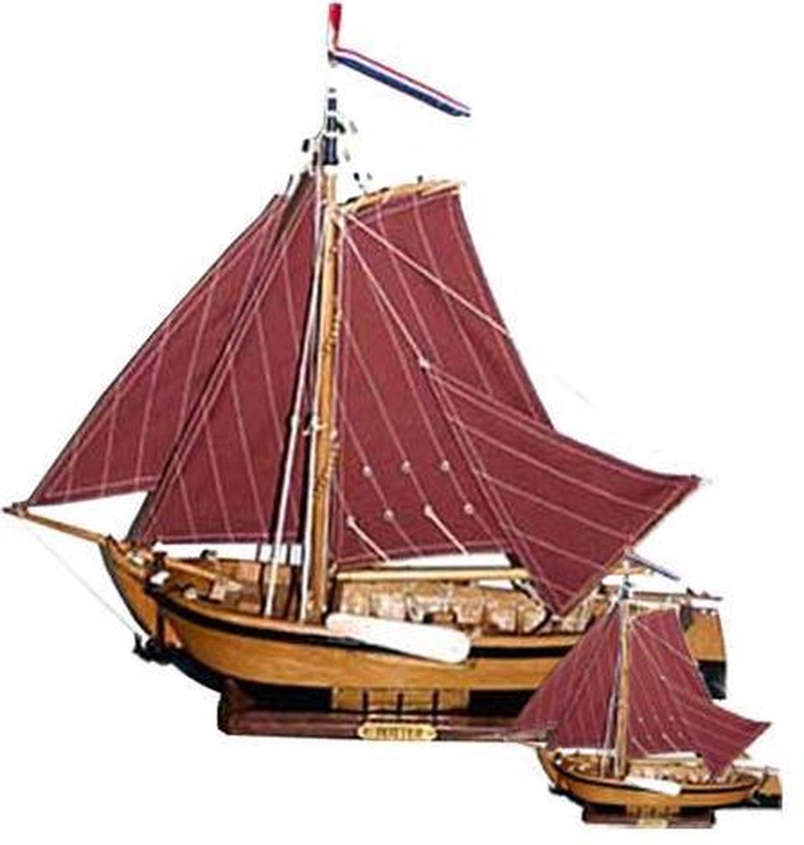 Botter Zeilschip 34 cm - Houten Scheepsmodel