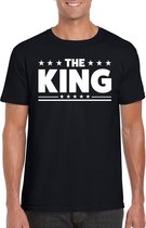 The king heren shirt zwart - Heren feest t-shirts L