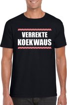 Verrekte Koekwaus heren T-shirt zwart L