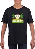 Smarty de uil t-shirt zwart voor kinderen - unisex - uilen shirt M (134-140)