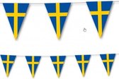 Landen thema versiering Zweden vlaggenlijn / slingers van 3,5 meter - feestartikelen - papier