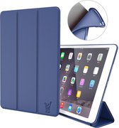 Hoes geschikt voor iPad 2017 / 2018 9.7 inch - Trifold Book Case Leer Tablet Hoesje Blauw