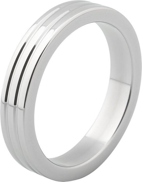 Banoch - Cockring flat ribbed metal - ∅ 50 - 10 mm breed - 5 mm dik - metaal