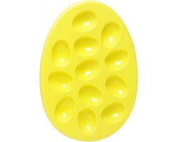 Belichamen Kostuum Respectvol Eieren serveerschaal geel 30 cm - Gevulde eitjes serveren - Paastafel  dekken - Eieren... | bol.com