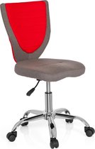hjh office Kiddy Comfort - Chaise de bureau - Tissu - Gris / rouge