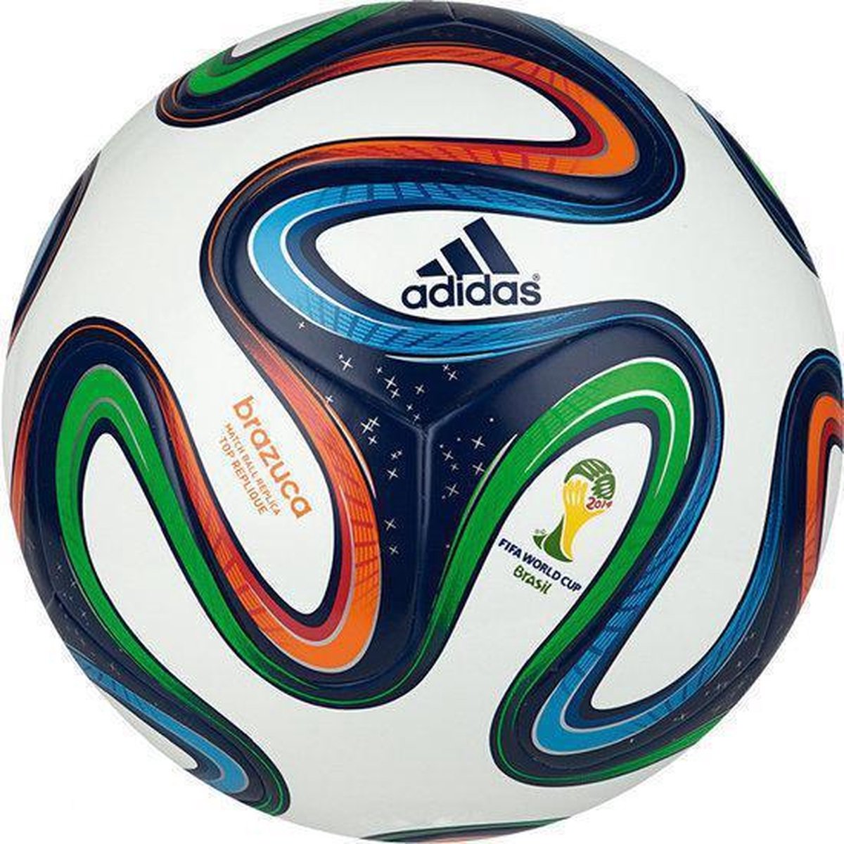 Papa kleurstof Humoristisch adidas Brazuca WK 2014 - Voetbal - Replica - Multi | bol.com