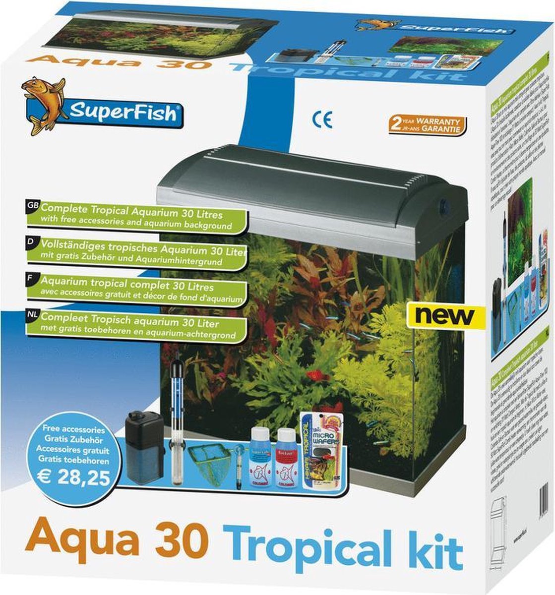 Nauwkeurig Coöperatie vorm SuperFish Tropical - Aquarium - 30 liter - Zilver | bol.com