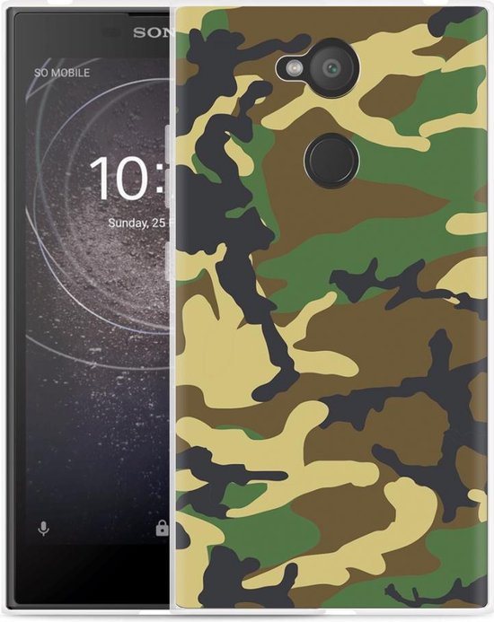 storting uniek bende Sony Xperia L2 Hoesje Army Camouflage Green | bol.com