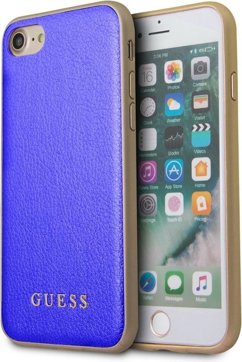 iPhone SE (2020)/8/7/6s/6 hoesje - Guess - Blauw - Kunstleer