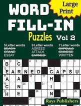 Brain Stimulating Crossword Fill-Ins- Large Print Word Fill-in Puzzles 2