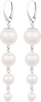 Boucles d'oreilles en perles ARLIZI 1335 - Femme - Argent sterling 925 - 7 cm - Blanc