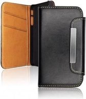Samsung Galaxy Note 4 LEDEREN wallet zwart