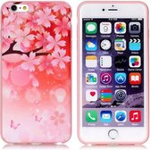 iPhone 6(S) Plus (5.5inch) TPU Cover hoesje case Cherry Blossom Roze