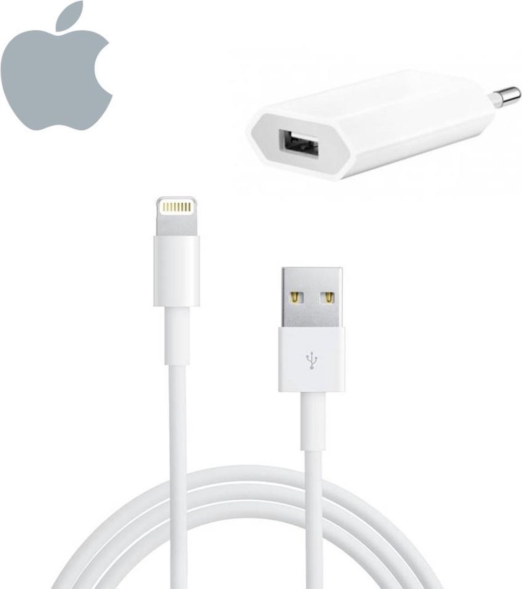 Apple Iphone Lightning oplader+ kabel (Orgineel) - Iphone: 6/7/8/X | bol.com