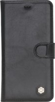 Bomonti™ - Apple iPhone Xs - Caisson telefoon hoesje - Zwart Milan - Handmade lederen book case - Geschikt voor draadloos opladen