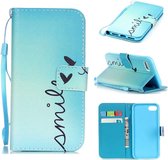 iCarer Smile print wallet case hoesje geschikt voor iPhone 7