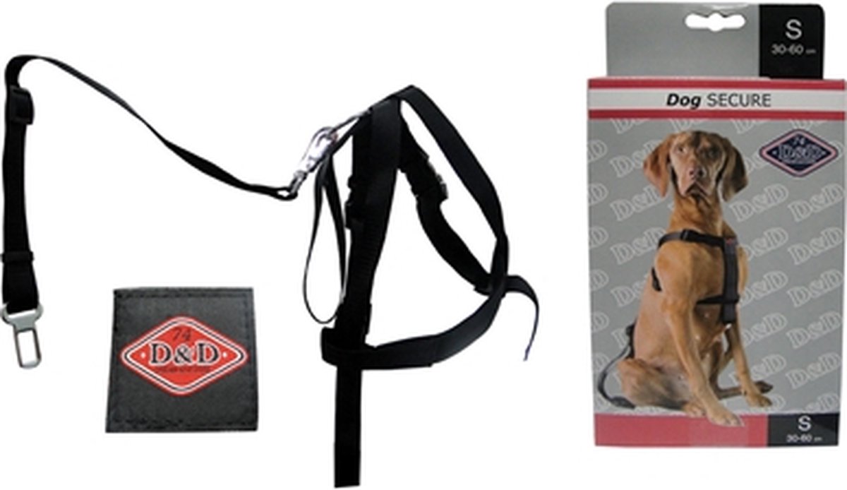 Dogs&Co harnais de voiture Rouge avec ceinture de sécurité Taille XL -  Harnais pour