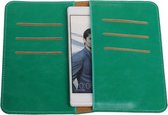 Groen Pull-up Medium Pu portemonnee wallet voor Huawei Ascend P6