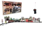 Speelgoed stoomtrein -  CHoo CHoo trein geluid | Rail Baan 103x78CM - TRAIN KING (inclusief batterijen)