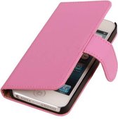 Roze Effen Apple iPhone 6 - Book Case Wallet Cover Hoesje