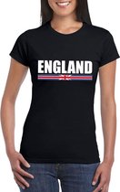 Zwart Engeland supporter t-shirt voor dames M