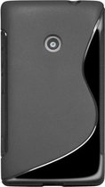 Nokia Lumia 525 Silicone Case s-style hoesje Zwart