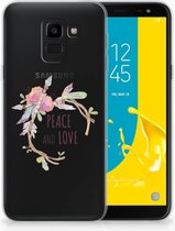 Geschikt voor Samsung Galaxy J6 2018 Uniek TPU Hoesje Boho Text
