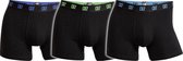 Cristiano Ronaldo 7 Trunk Cotton Stretch 3-Pack Men Black With Blue/Green - Maat M