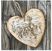 Paper+Design- servetten - 33 x 33 - lunchservetten -Wooden Heart
