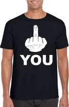 Fuck you t-shirt zwart voor heren M