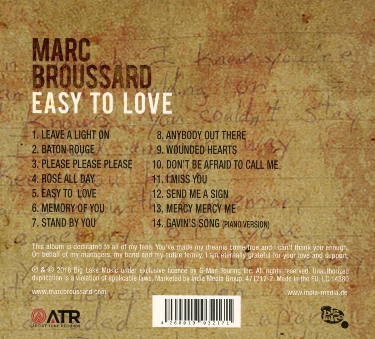 Easy to Love, Marc Broussard CD (album) Muziek bol