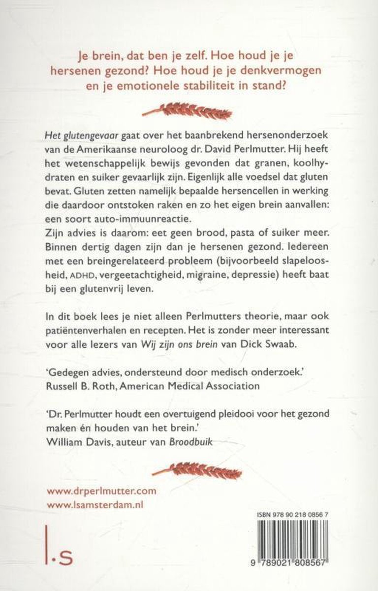 Het glutengevaar - back cover
