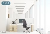Feel Furniture - Luxe design bureaustoel van 100% rundleer - Hoge rugleuning - Zwart
