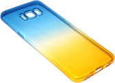 Siliconen hoesje blauw/geel Geschikt voor Samsung Galaxy S8 Plus