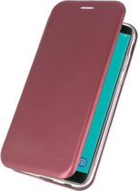 Bestcases Hoesje Slim Folio Telefoonhoesje Samsung Galaxy J6 - Bordeaux Rood