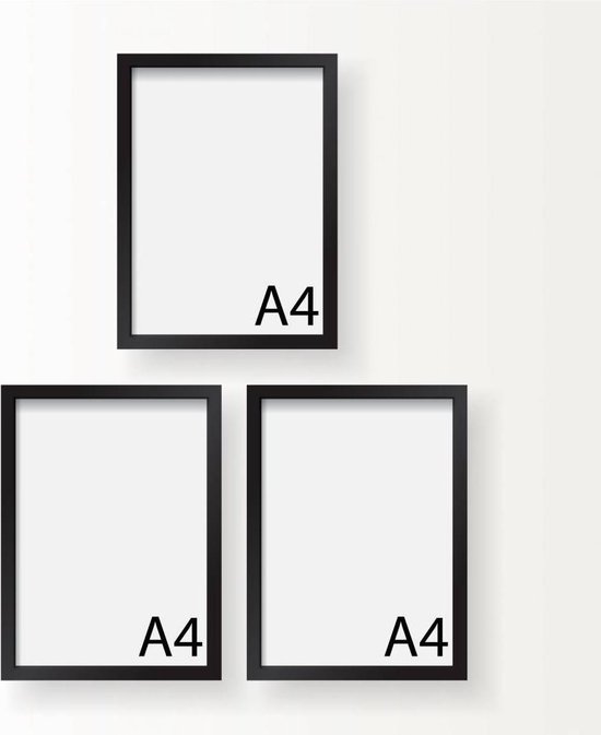 single Autonomie bouwer DesignClaud A4 Wissellijst Ð Fotolijst 3x Zwart | bol.com