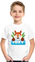 Foxy de vos t-shirt wit voor kinderen - unisex - vossen shirt XS (110-116)