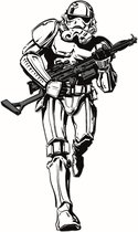 Star Wars - Maxi Muursticker - Stormtrooper - Zwart/Wit - 137x83 cm