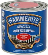 Hammerite Metaallak - Hoogglans - Rood - 0.25L