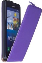 Lelycase Lila Lederen Flip case Telefoonhoesje Huawei Ascend G620s
